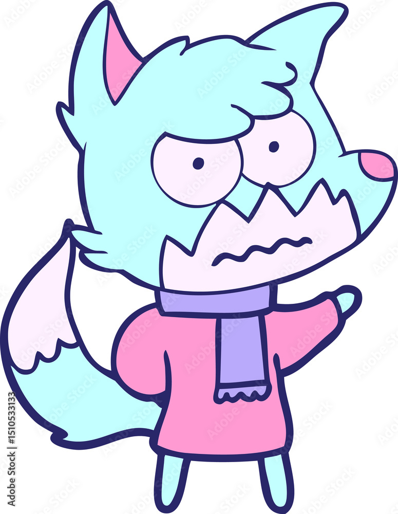 Fototapeta premium cute wolf