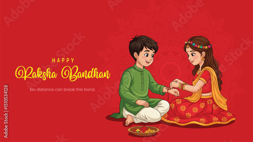 Raksha bandhan festival greeting card India. editable abstract vector illustration design. Happy Raksha Bandhan with nice Decorative Rakhi for Raksha Bandhan.