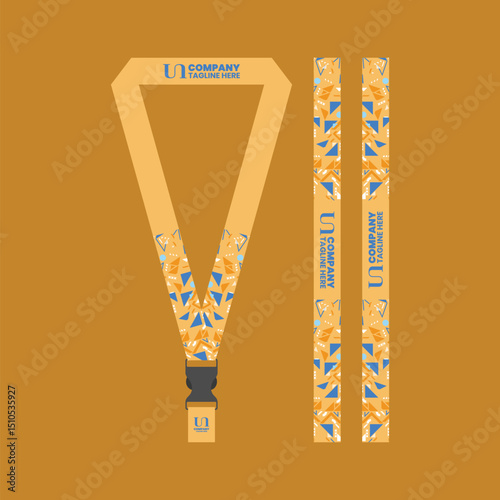 id card lanyard template for business company