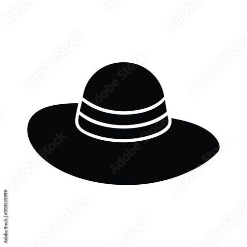 Sunhat vector silhouette