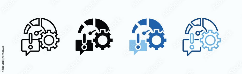 Response Icon Sheet Multiple Style Collection Isolated Vector Response Icon Sheet Multiple Style Collection Isolated Vector