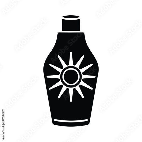 Sunscreen vector silhouette