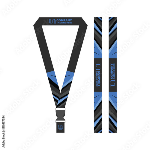 id card lanyard template for business company