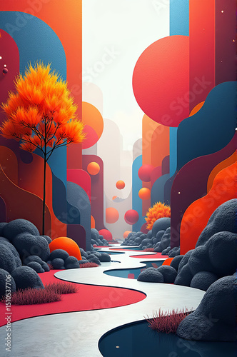urban landscape with the city
