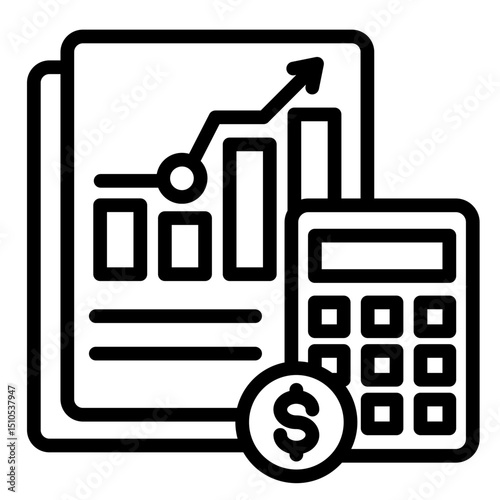 Income Statement  Icon Element For Design	