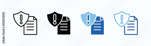 Report Icon Sheet Multiple Style Collection Isolated Vector