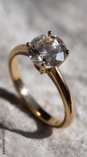 golden ring with diamonds