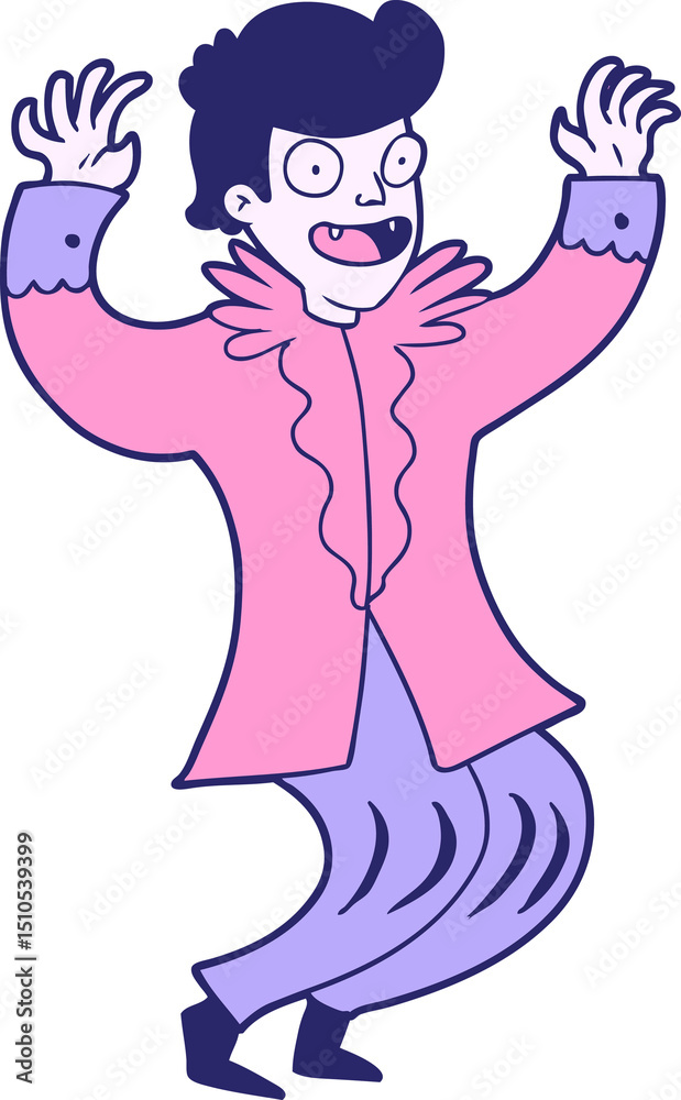Naklejka premium crazy cartoon vampire