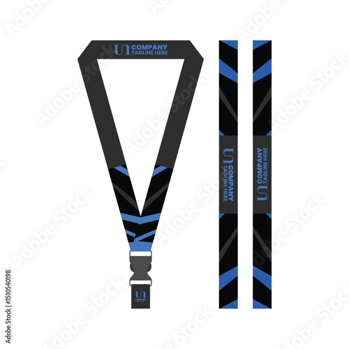 id card lanyard template for business company
