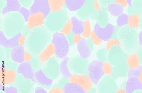 Bright Pastel Abstract Blob Pattern Background
