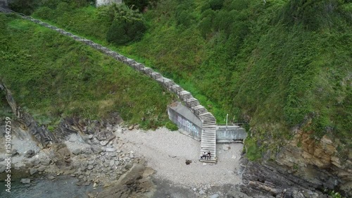 Aerial Drone View of Cariño, Galicia – Rugged Cliffs and Atlantic Coastline in Northern Spain