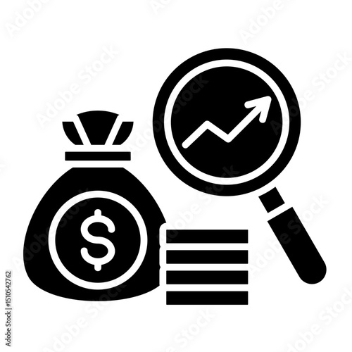 Investment Tracking  Icon Element For Design	