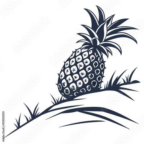 pineapple on a white background