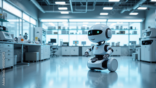 Innovative Robot in Modern Laboratory Setting photo