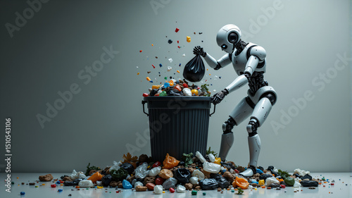 Robotic Waste Collector Sorting Trash Efficiently photo