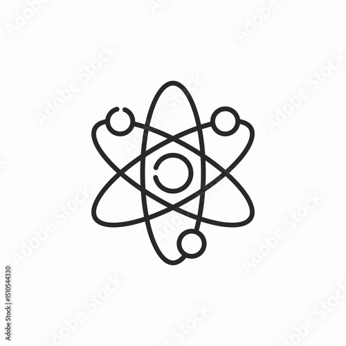 atom structure icon sign vector