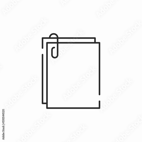 attached documents icon sign vector