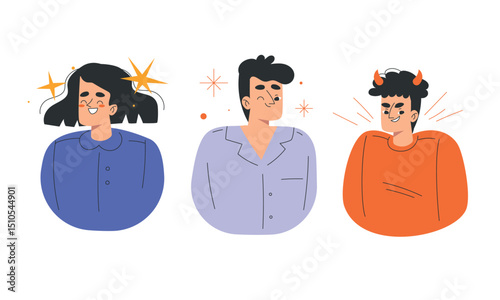 Exploring the Expressions of Emotion A Modern Artistic Illustration in Various Forms