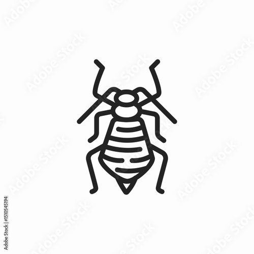 bed bug icon sign vector