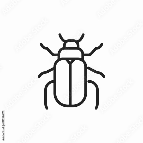 beetle insect icon sign vector