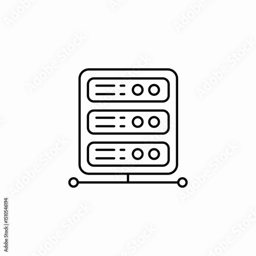data server icon sign vector