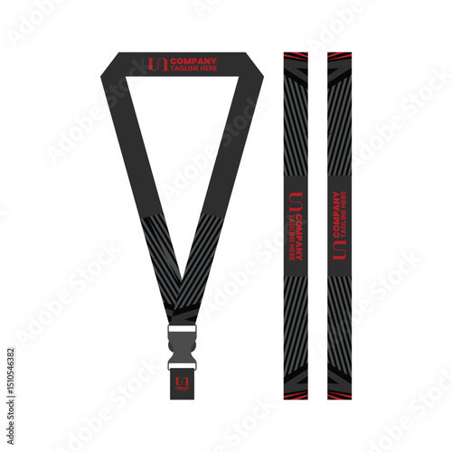 id card lanyard template for business company