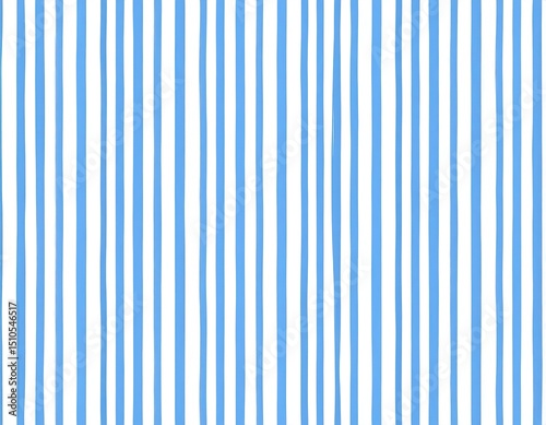 HandDrawn Light Blue and White Vertical Stripes Pattern Background (2)