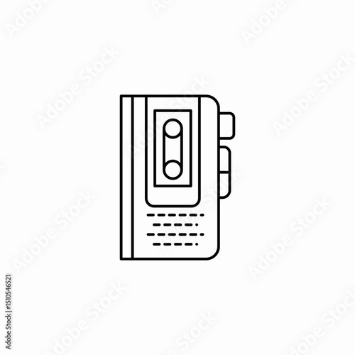 dictaphone recorder icon sign vector