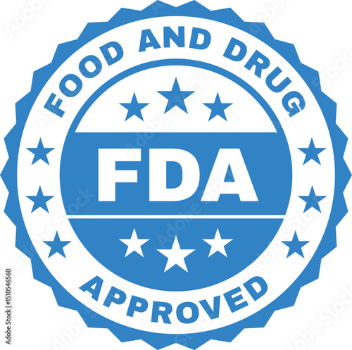 FDA Approved Seal – Official Certification, Food and Drug Administration Badge, Medical Product Endorsement, Pharmaceutical Validation, Health Safety Compliance, Regulatory Approval, Verified Quality 