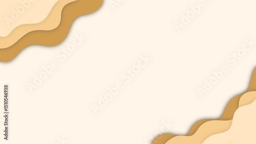 Pastel brown papercut background