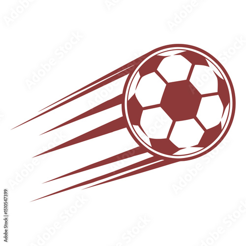 Fast Soccer Ball Vector Icon Design.