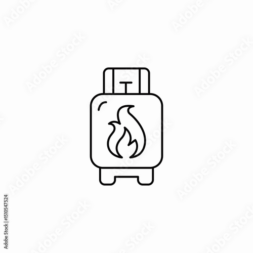 flammable material icon sign vector