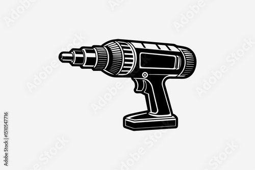 electric drill isolated on white