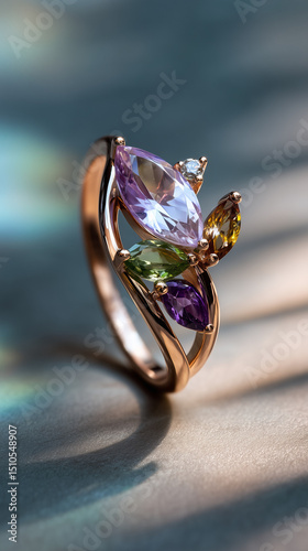 golden ring with diamonds