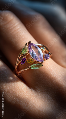 golden ring with diamonds