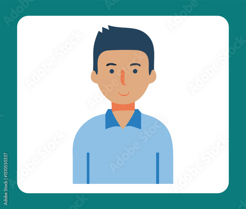 funny cartoon casual man icon