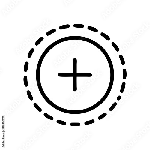 add plus inside circle icon design