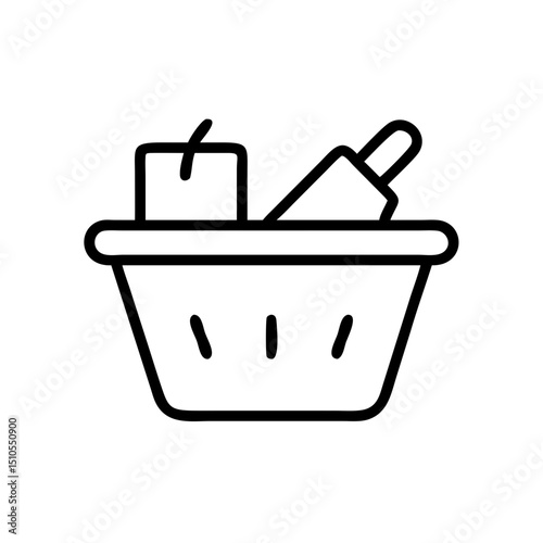 basket grocery shopping icon design