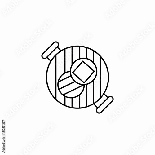 grilled food icon sign vector
