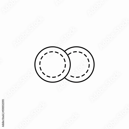 makeup pads icon sign vector