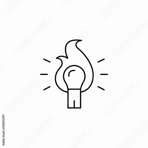 match spark icon sign vector