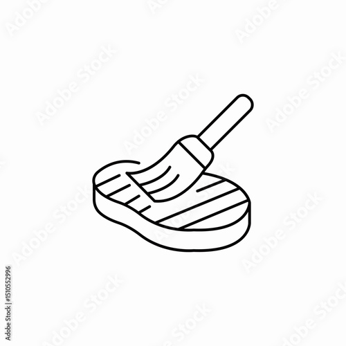 meat brush icon sign vector