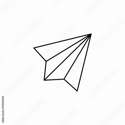 paper plane icon sign vector