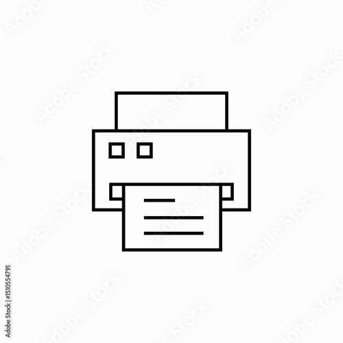printer machine icon sign vector