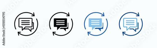 Communication Icon Sheet Multiple Style Collection Isolated Vector