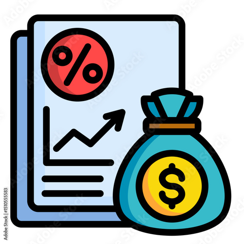 Profit And Loss  Icon Element For Design	