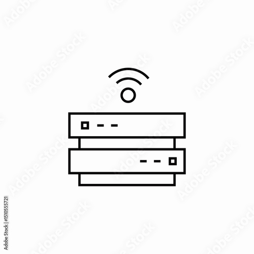 server signal icon sign vector