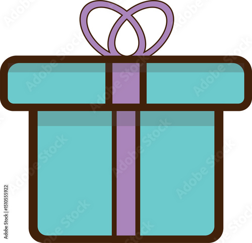 christmas gift box birthday gift with colorful ribbon wrap templet