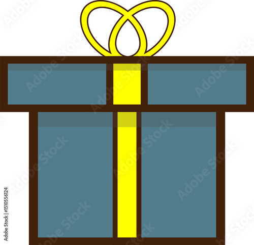 christmas gift box birthday gift with colorful ribbon wrap templet