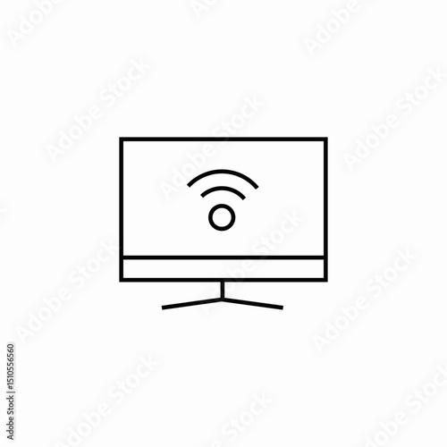 smart tv icon sign vector
